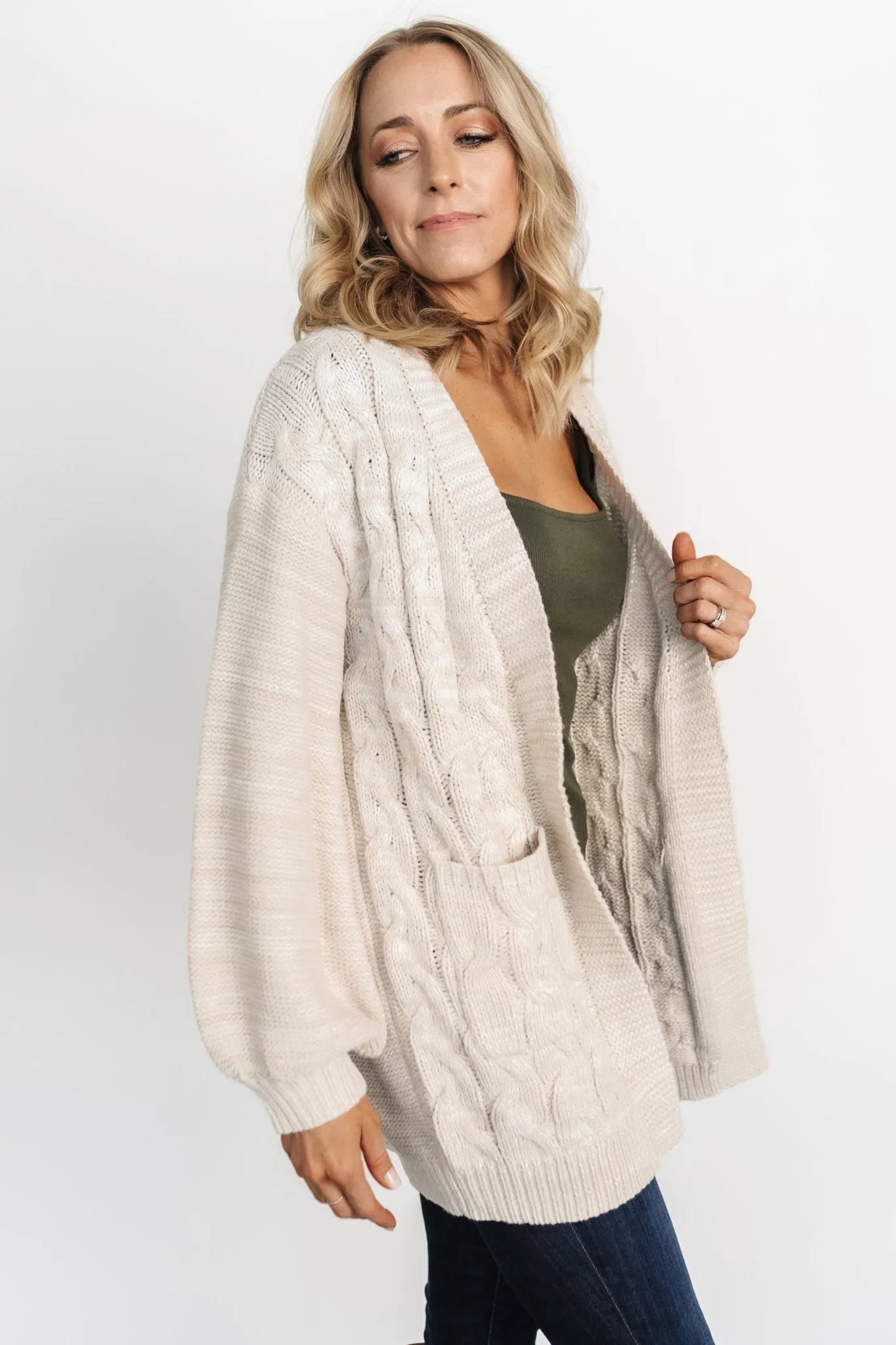 Spencer Chunky Knit Cardigan | Oatmeal