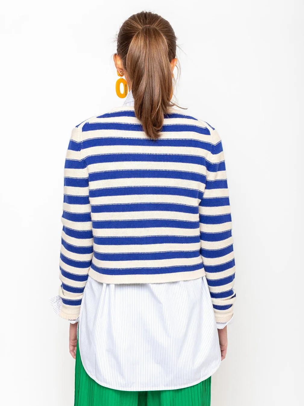 Stripe Cardigan - Oat/Night