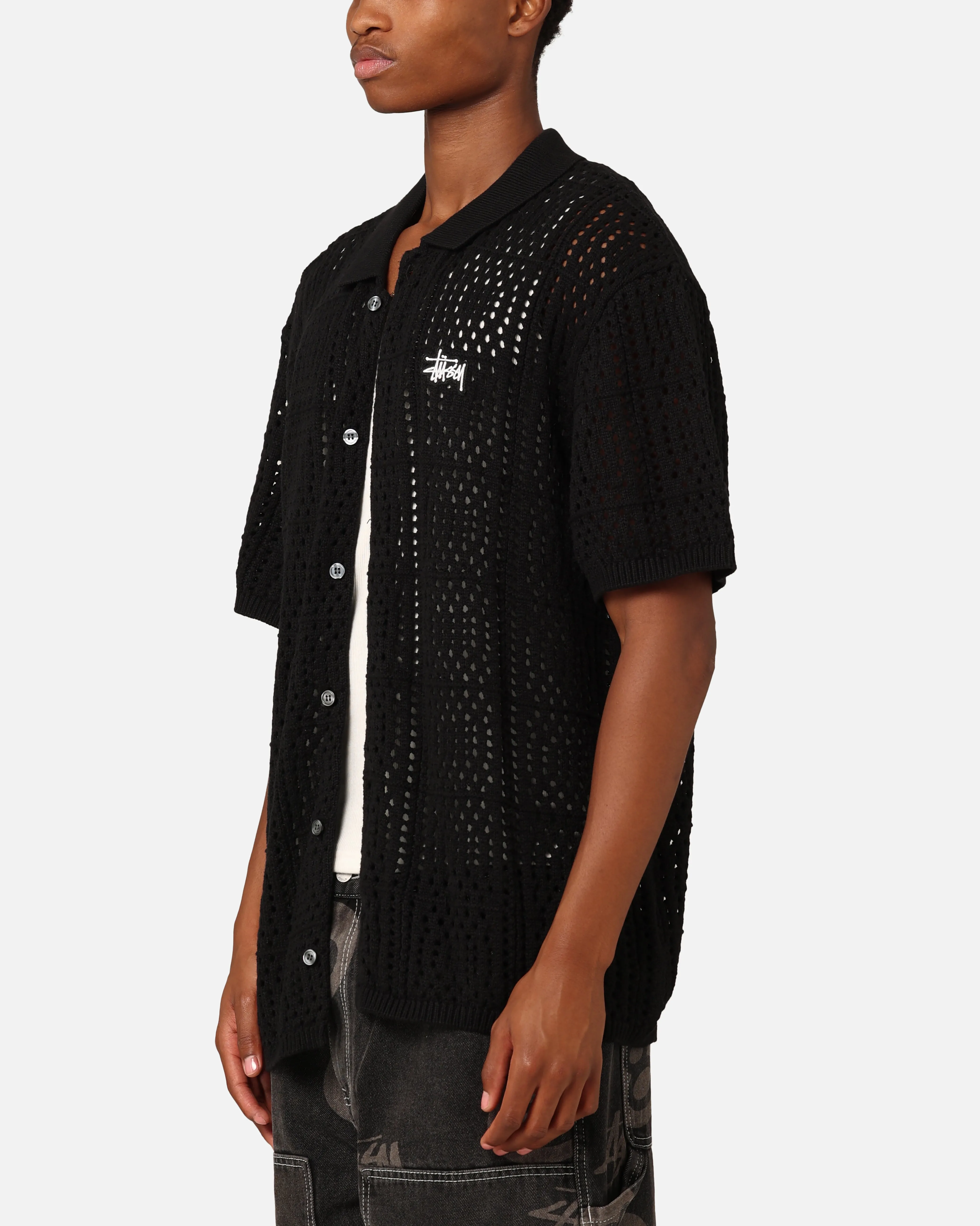 Stüssy Crochet Shirt Black