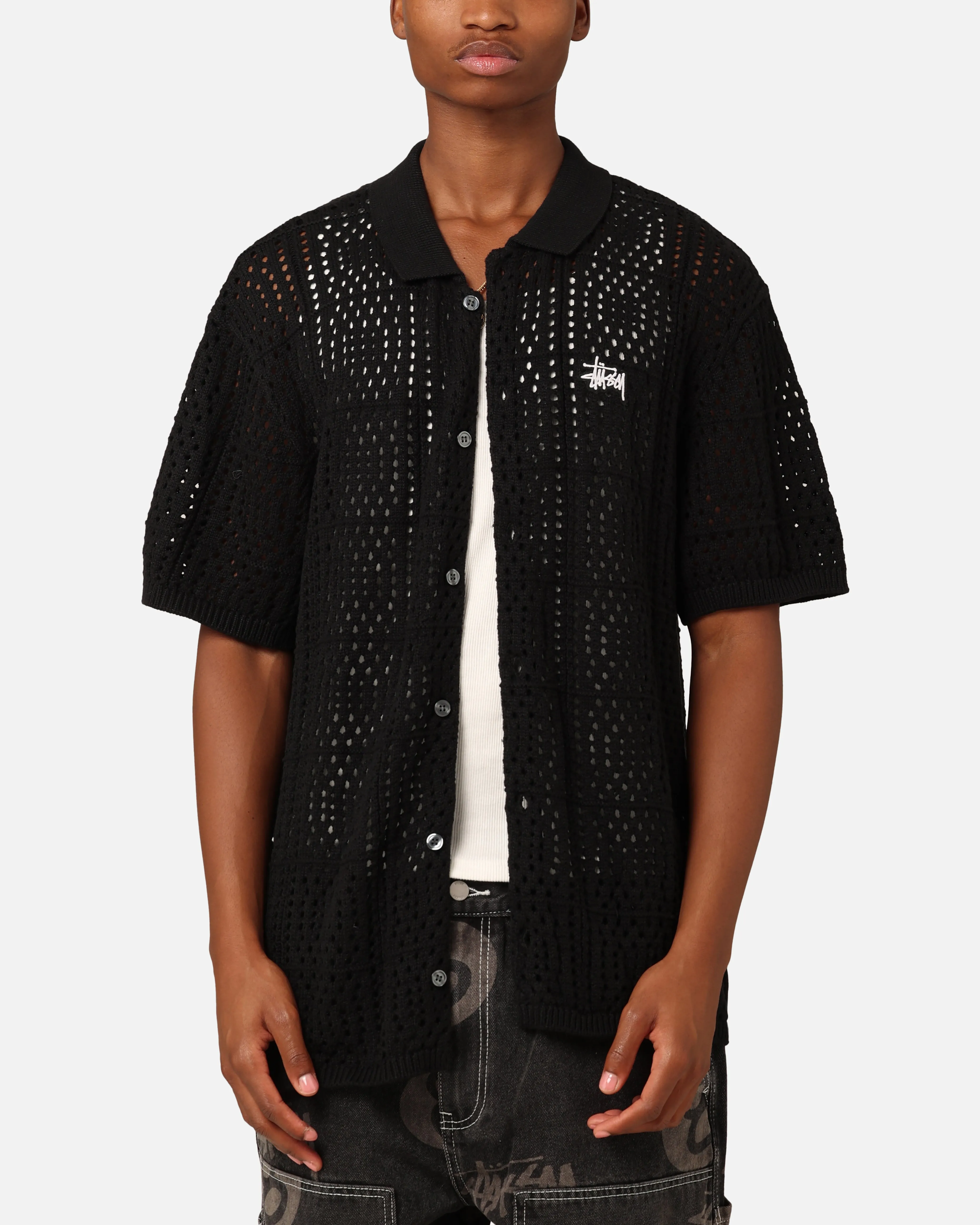 Stüssy Crochet Shirt Black