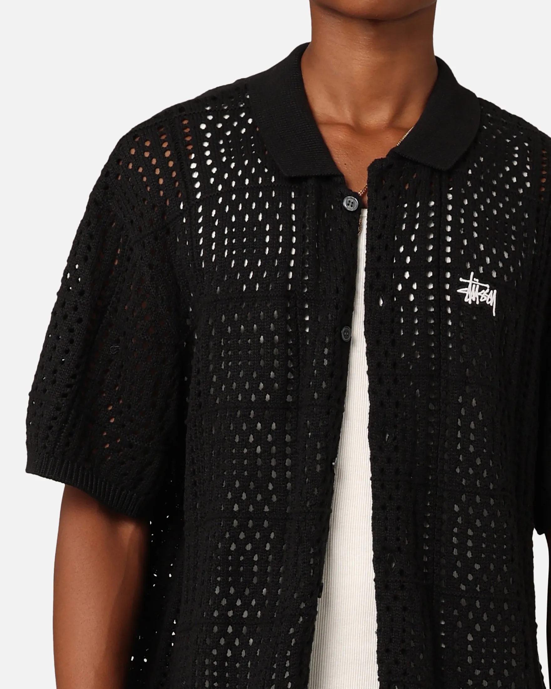 Stüssy Crochet Shirt Black