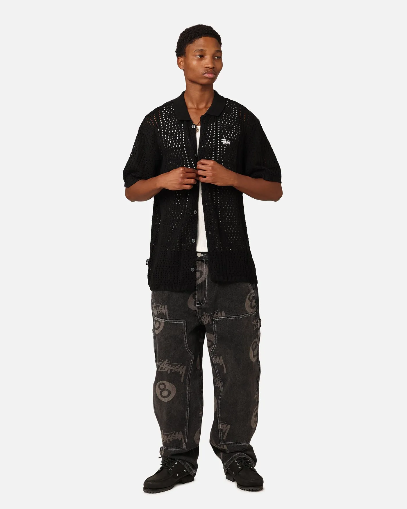 Stüssy Crochet Shirt Black