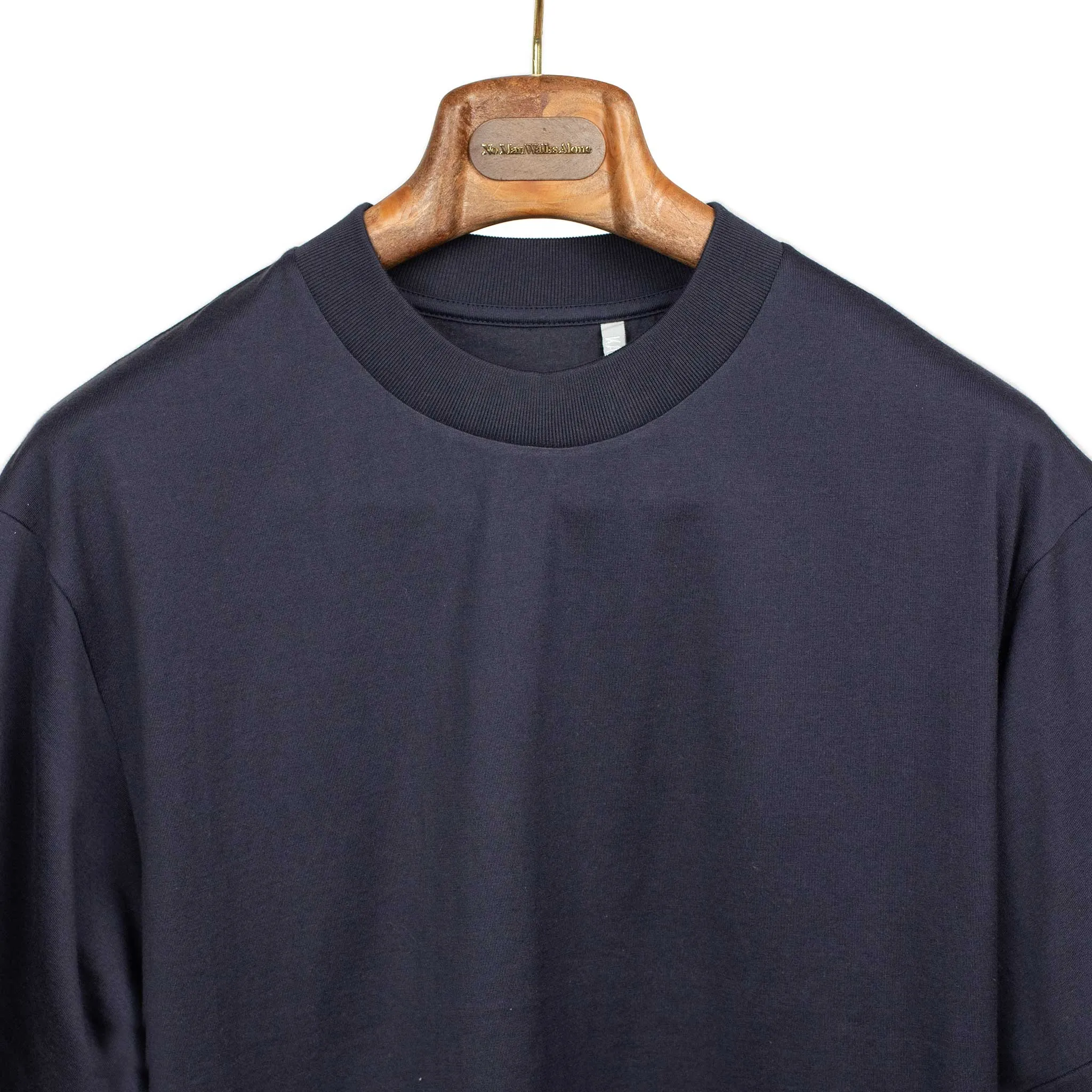 Suvin Supima tube tee in navy cotton