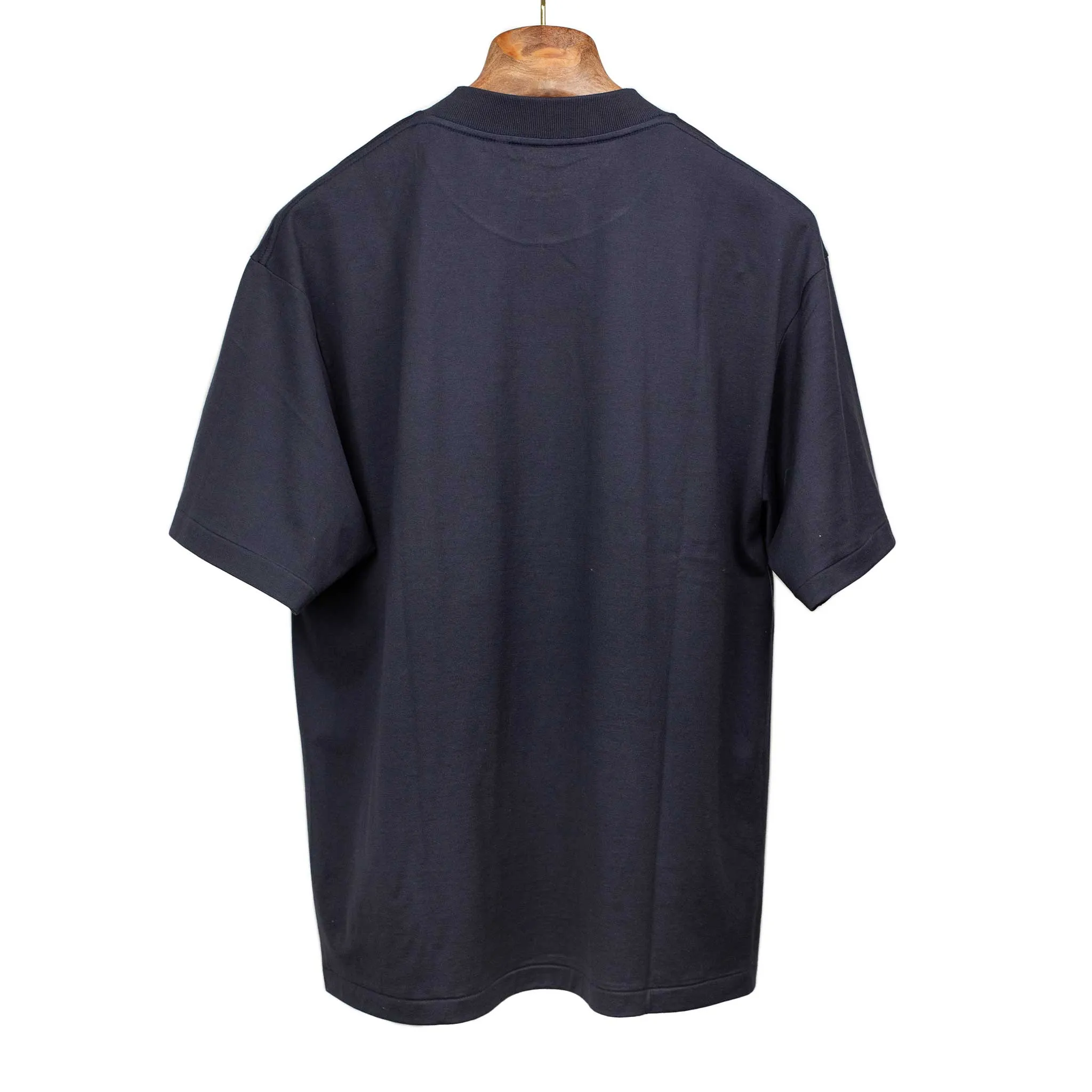 Suvin Supima tube tee in navy cotton