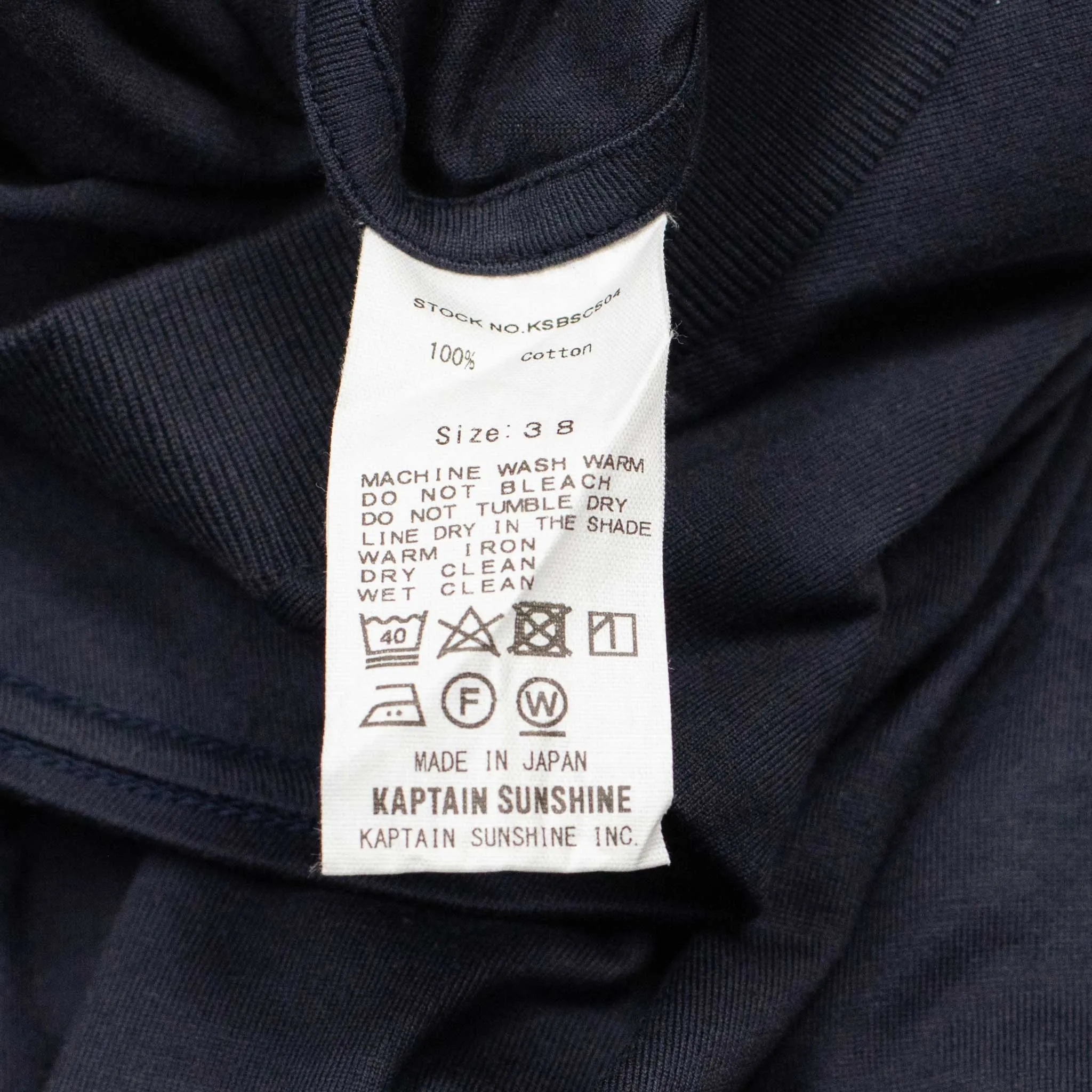 Suvin Supima tube tee in navy cotton