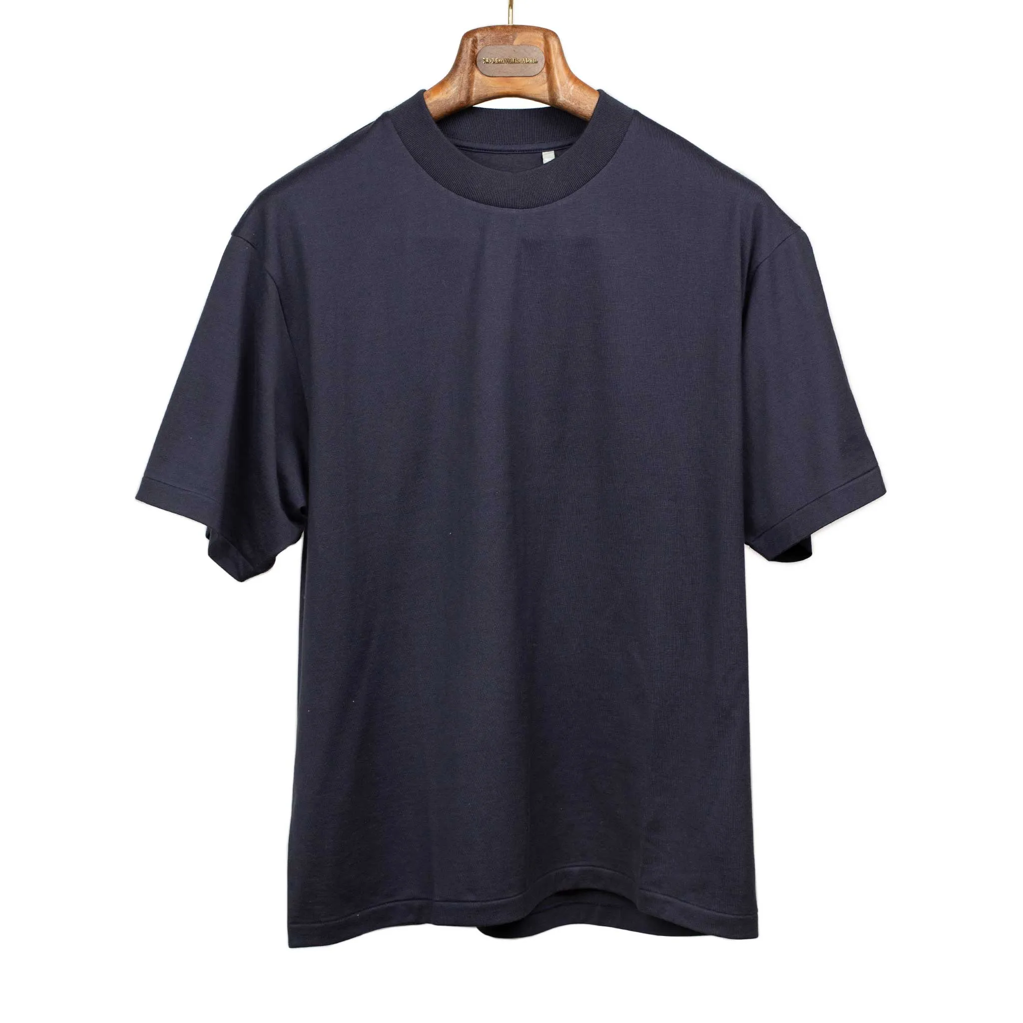 Suvin Supima tube tee in navy cotton