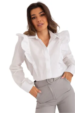 TEEK - Ruffled Over Long-Sleeved Shirt