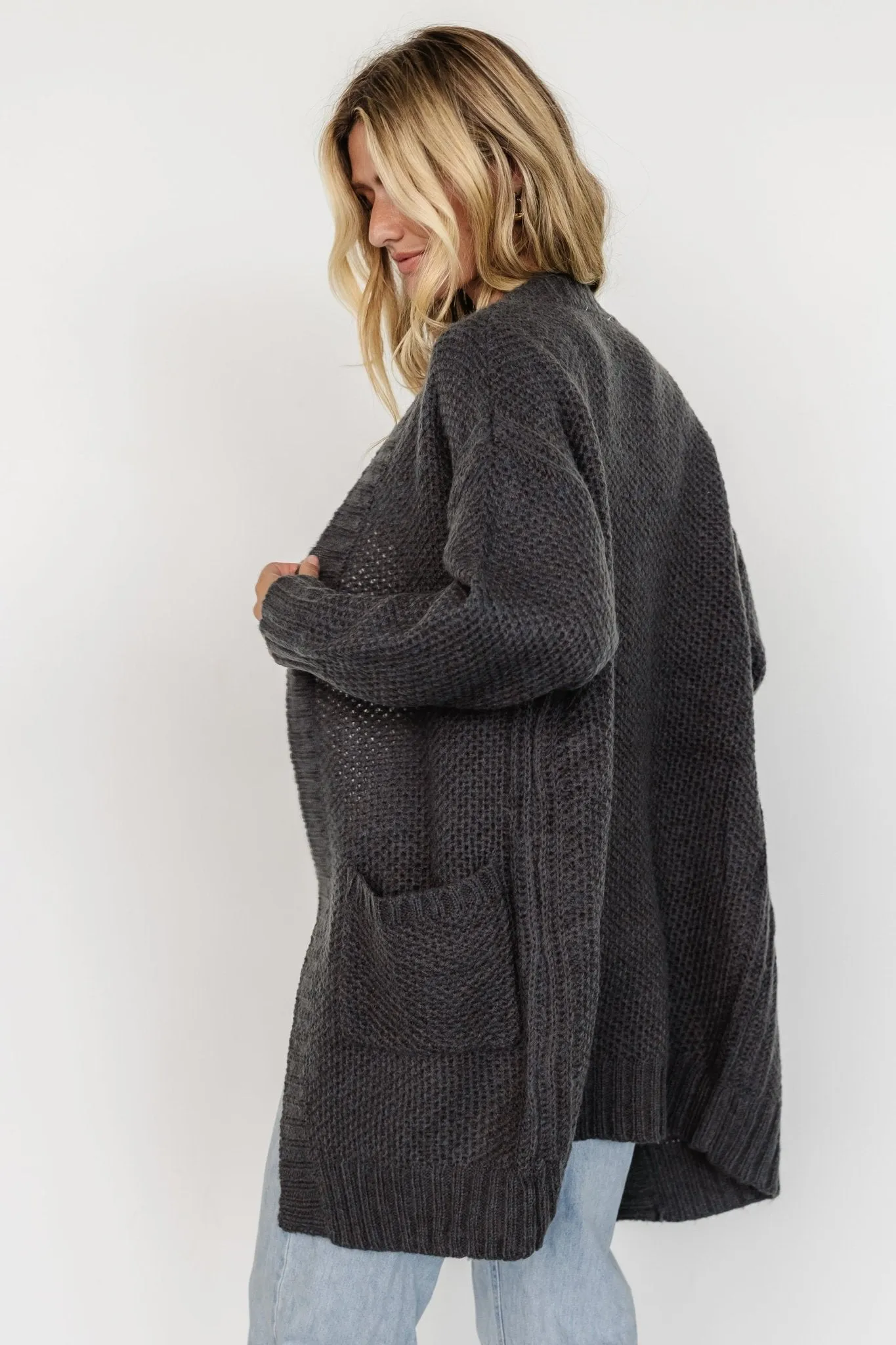 Theodora Knit Cardigan | Charcoal