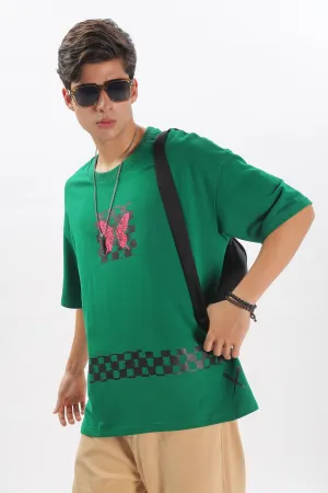 Transcendence Over Sized T-Shirt - Green