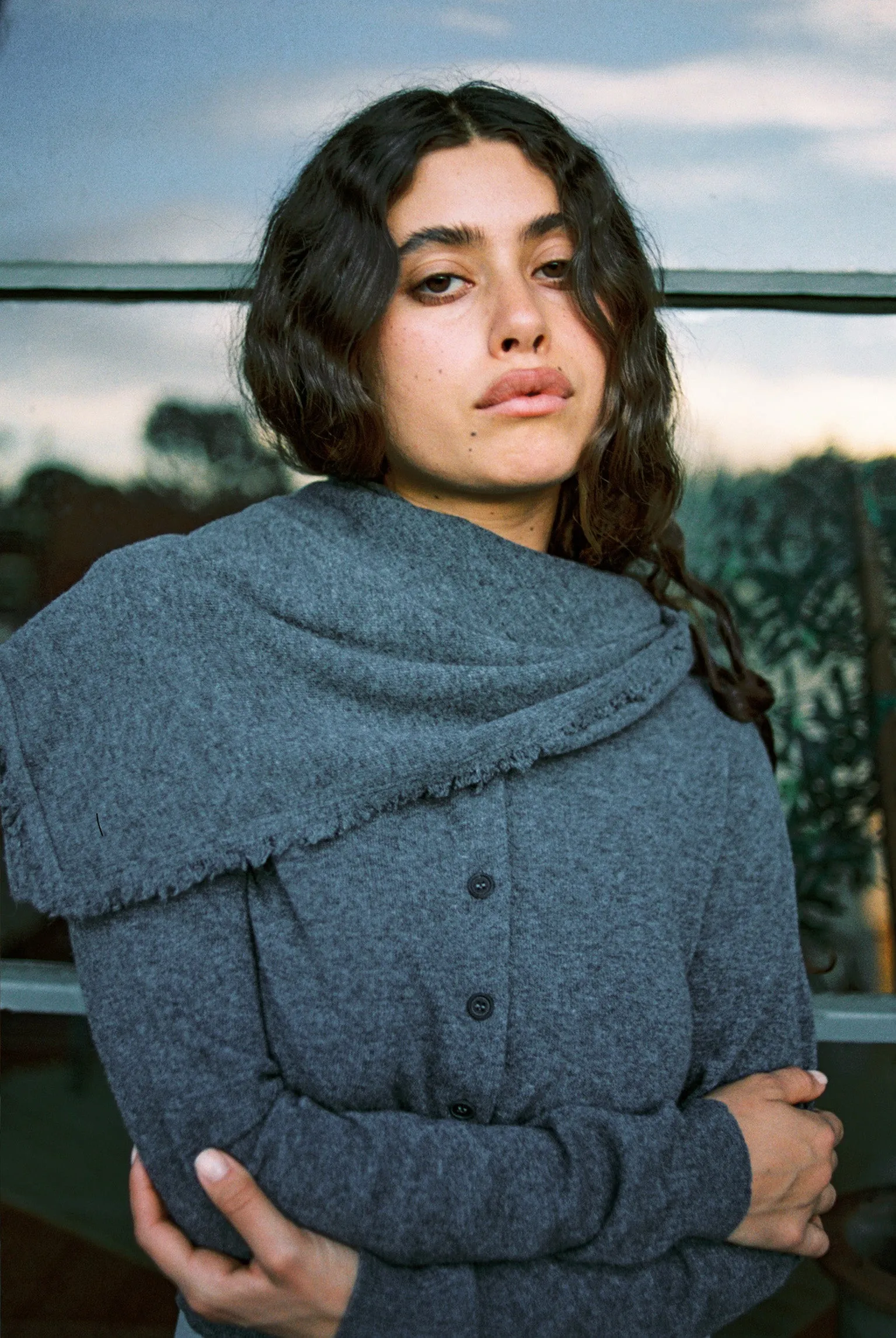 Tricot x Gil Rodriguez Cashmere Cardigan - Charcoal