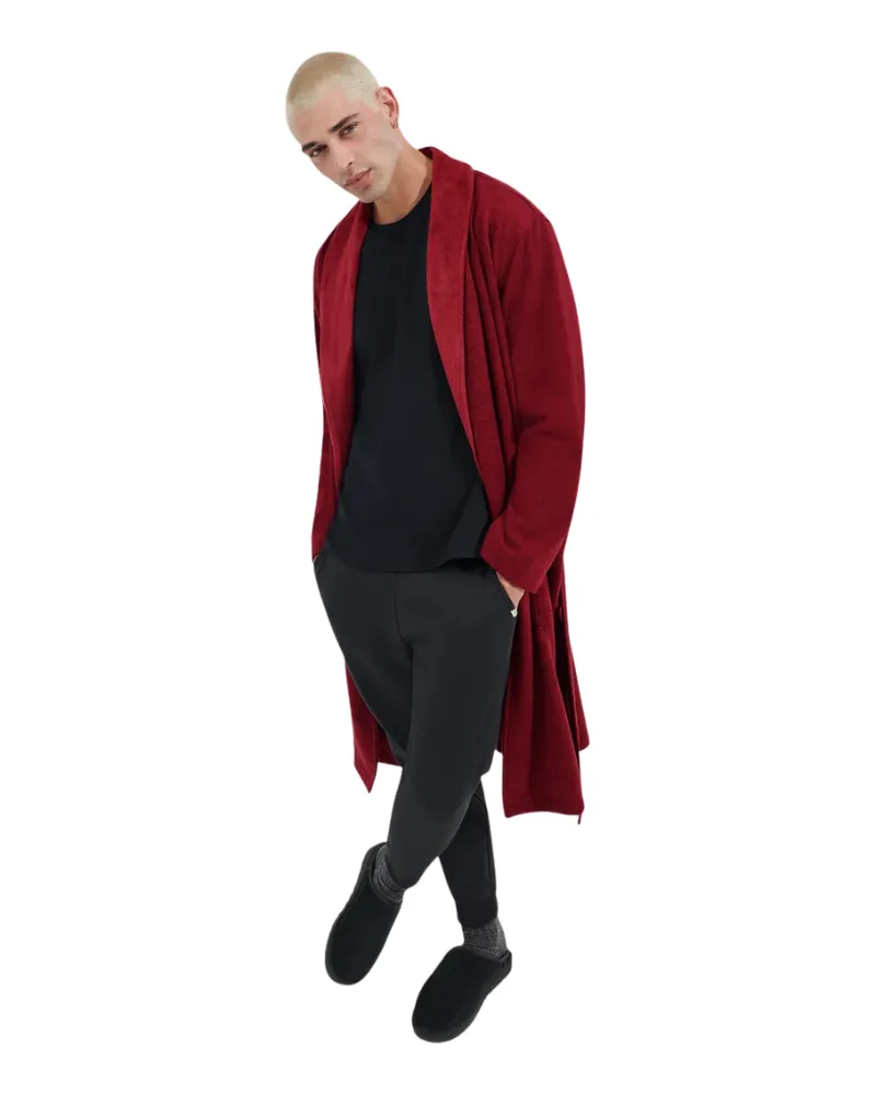 UGG Dark Cherry Heather Robinson Men's Wrap Robe