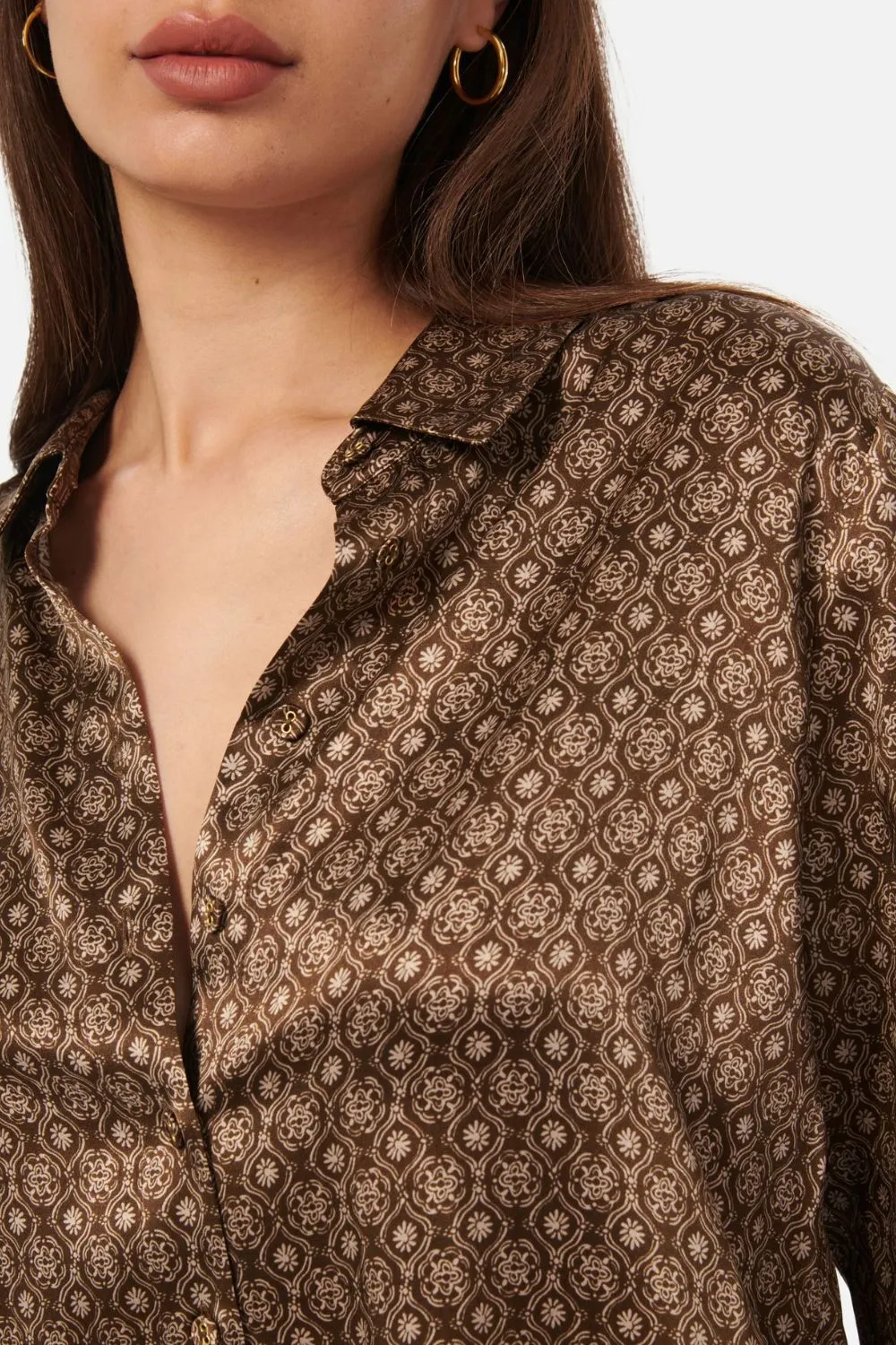 Veronique Blouse in Chicory Mosaic