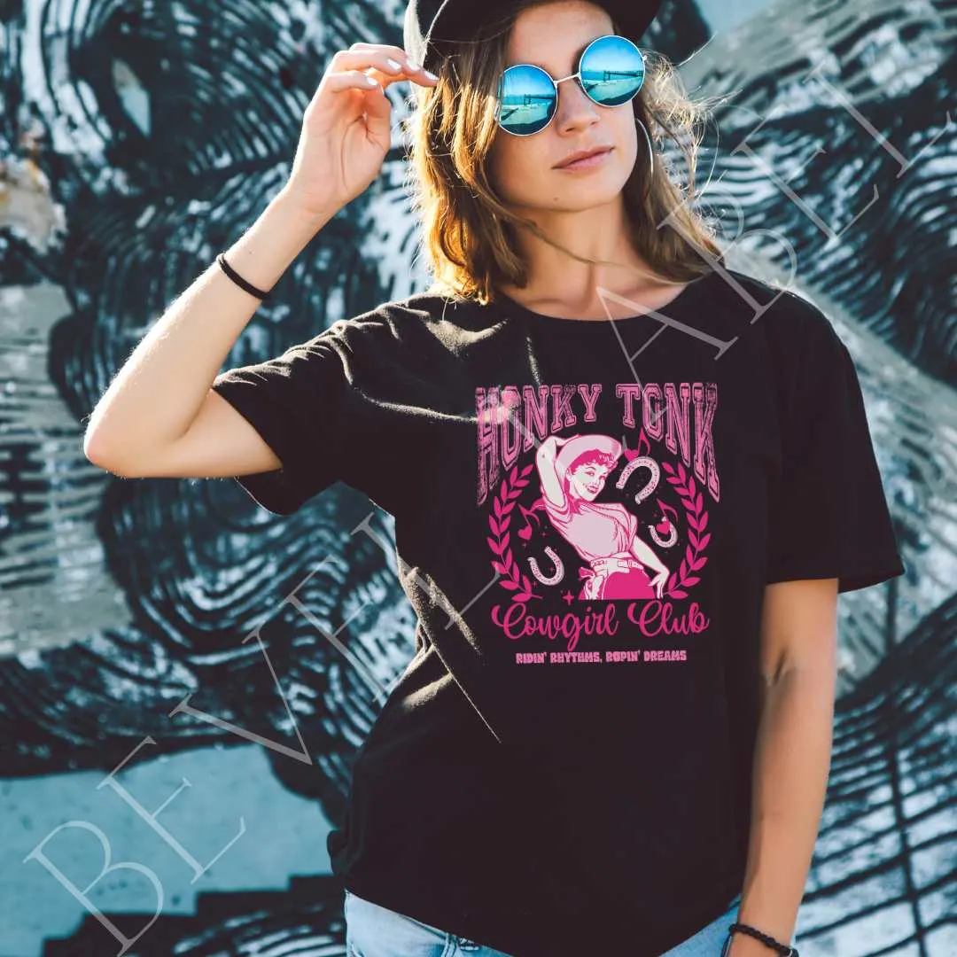 Vintage Honky Tonk Cowgirl Club T-Shirt