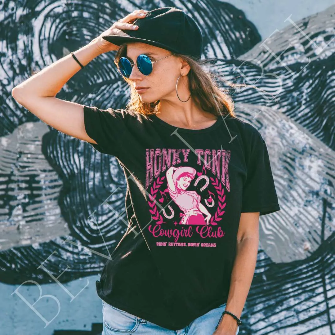 Vintage Honky Tonk Cowgirl Club T-Shirt