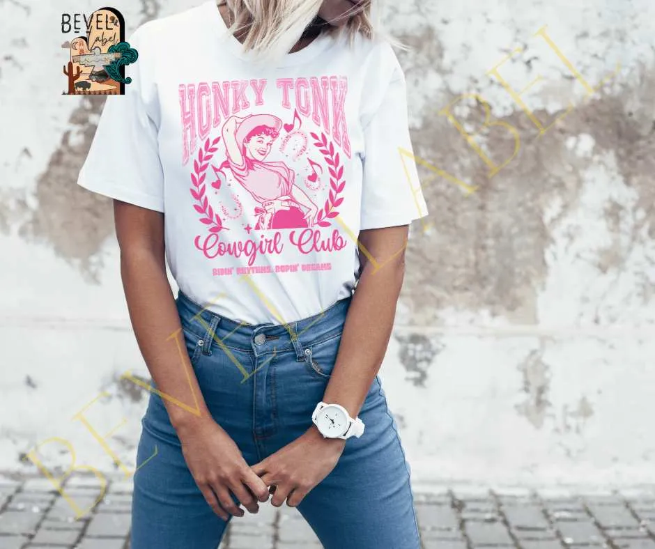 Vintage Honky Tonk Cowgirl Club T-Shirt