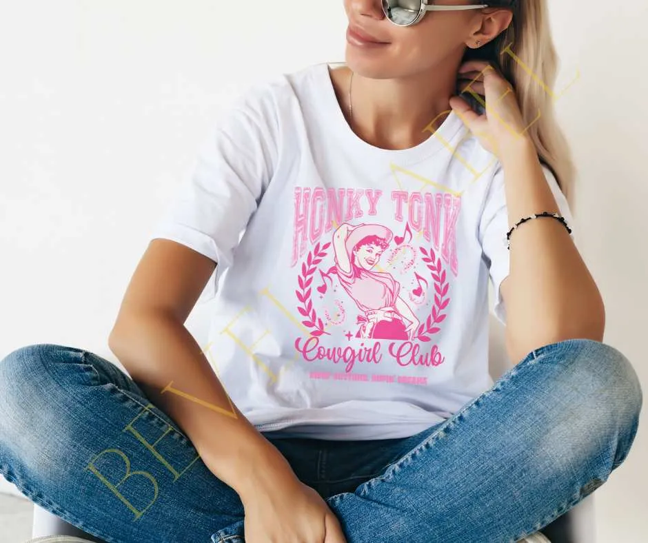 Vintage Honky Tonk Cowgirl Club T-Shirt