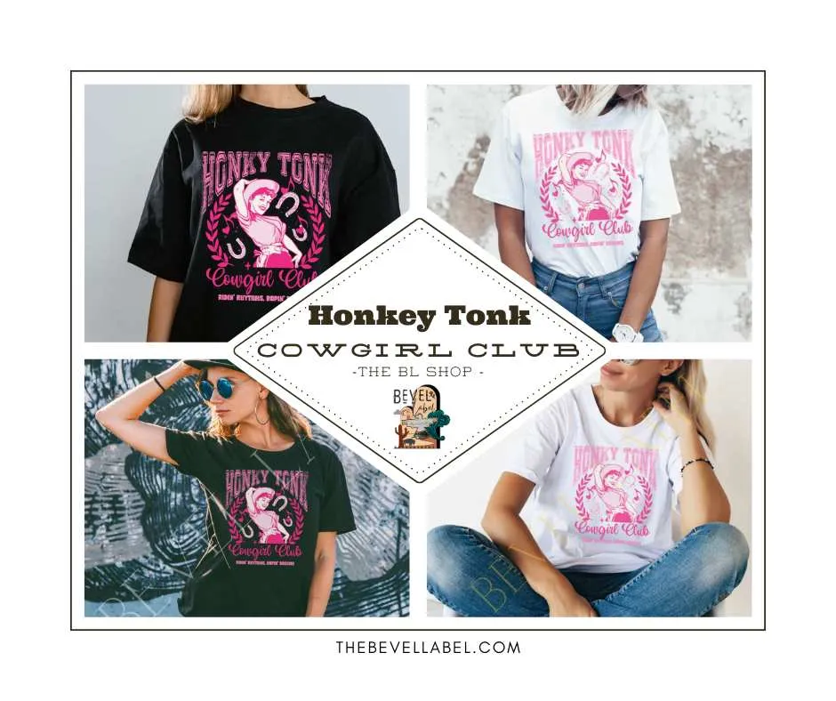 Vintage Honky Tonk Cowgirl Club T-Shirt