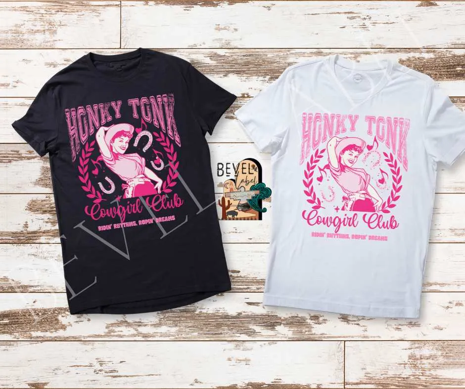 Vintage Honky Tonk Cowgirl Club T-Shirt