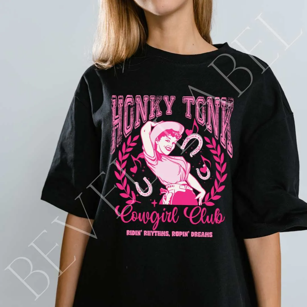 Vintage Honky Tonk Cowgirl Club T-Shirt