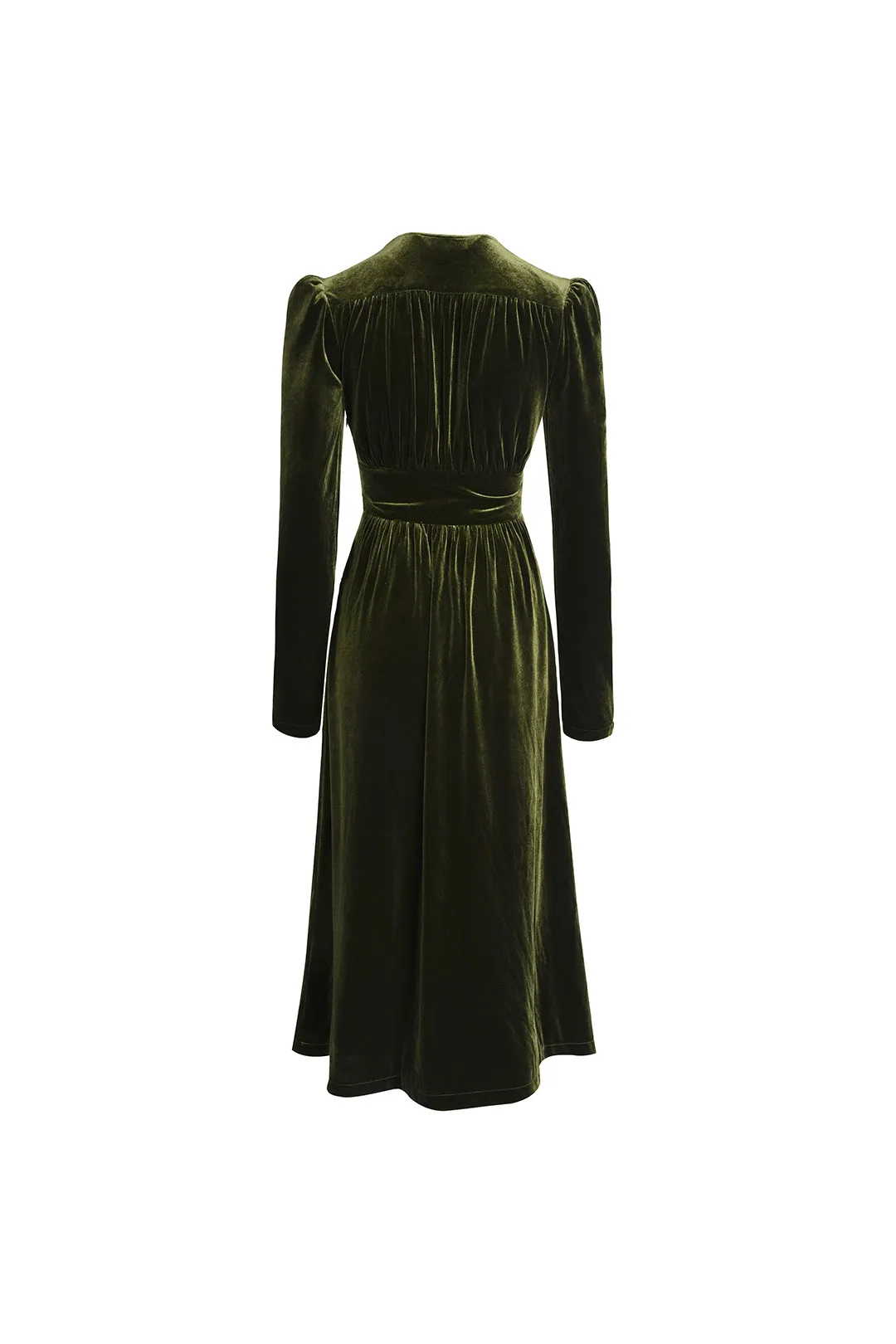 Vintage Wedding Guest Formal Evening Dress V Neck Long Sleeve Floor Length Velvet with Draping Slit 2022