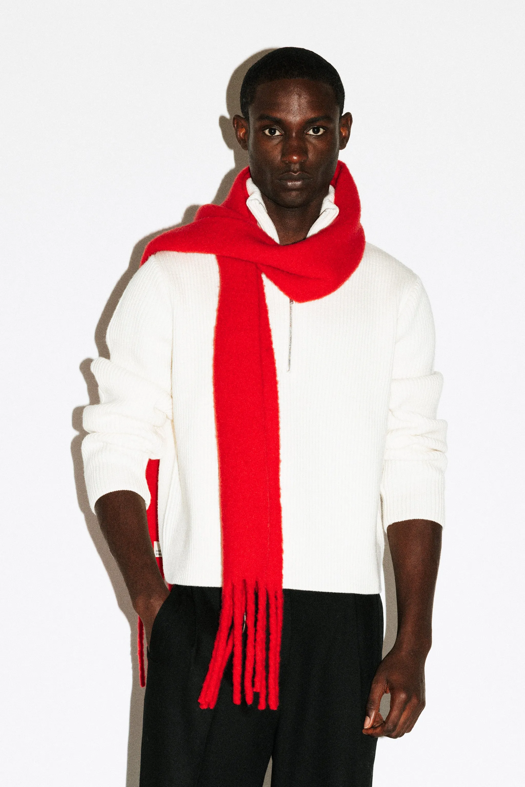 Walden Chunky Half-Zip Wool Sweater  |  Bone