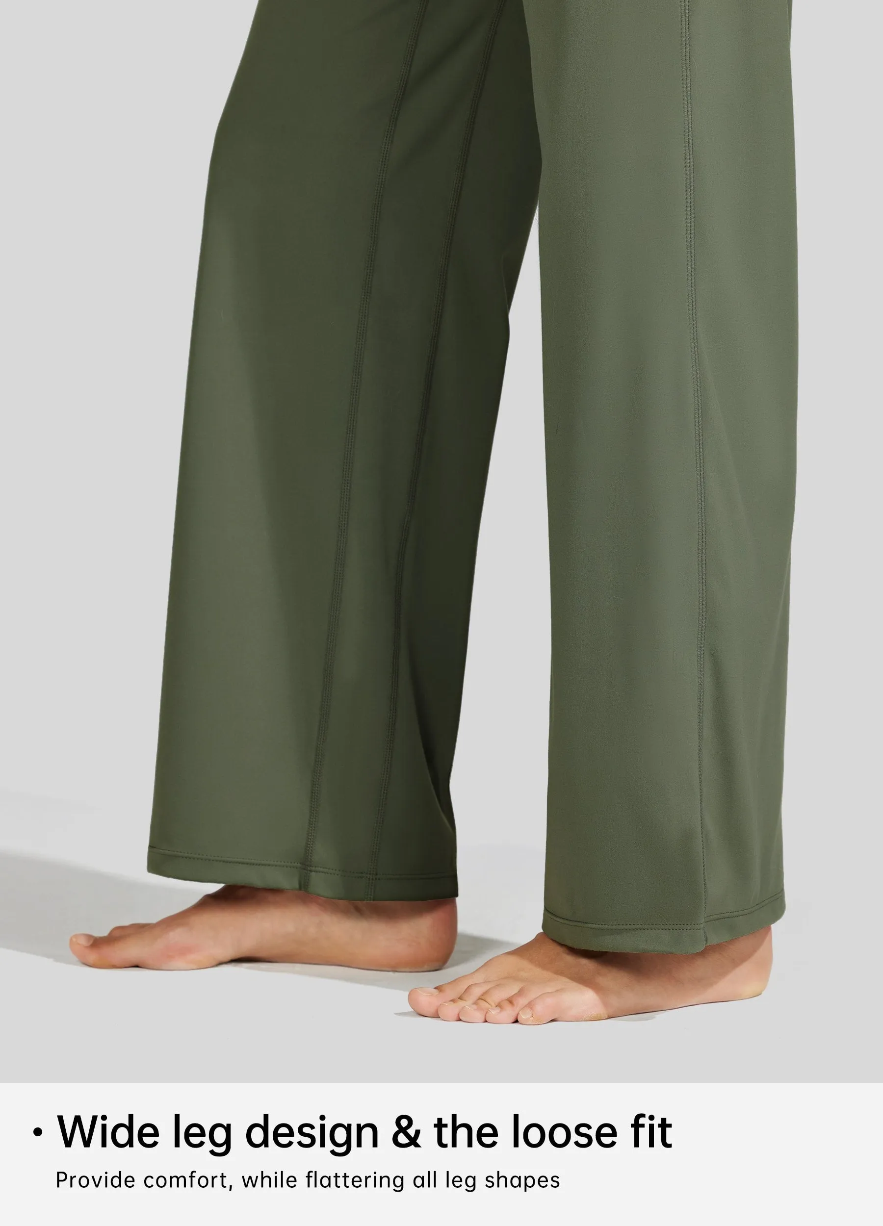 Women's Wide-Leg Yoga Pants 28 Inseam