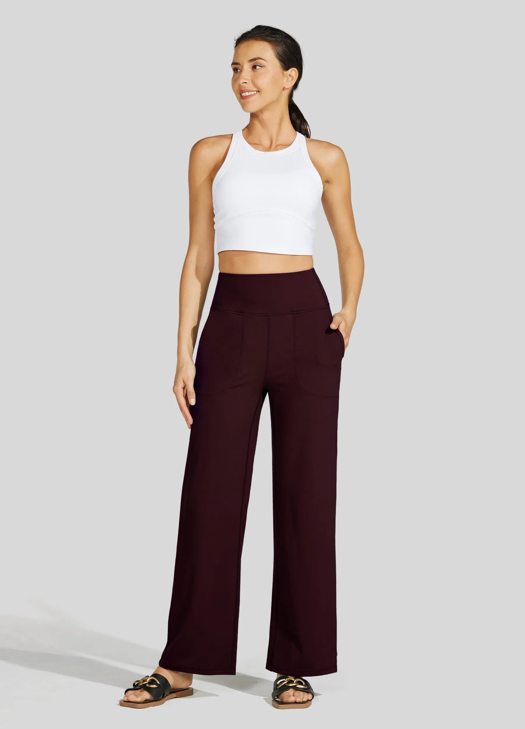 Women's Wide-Leg Yoga Pants 28 Inseam