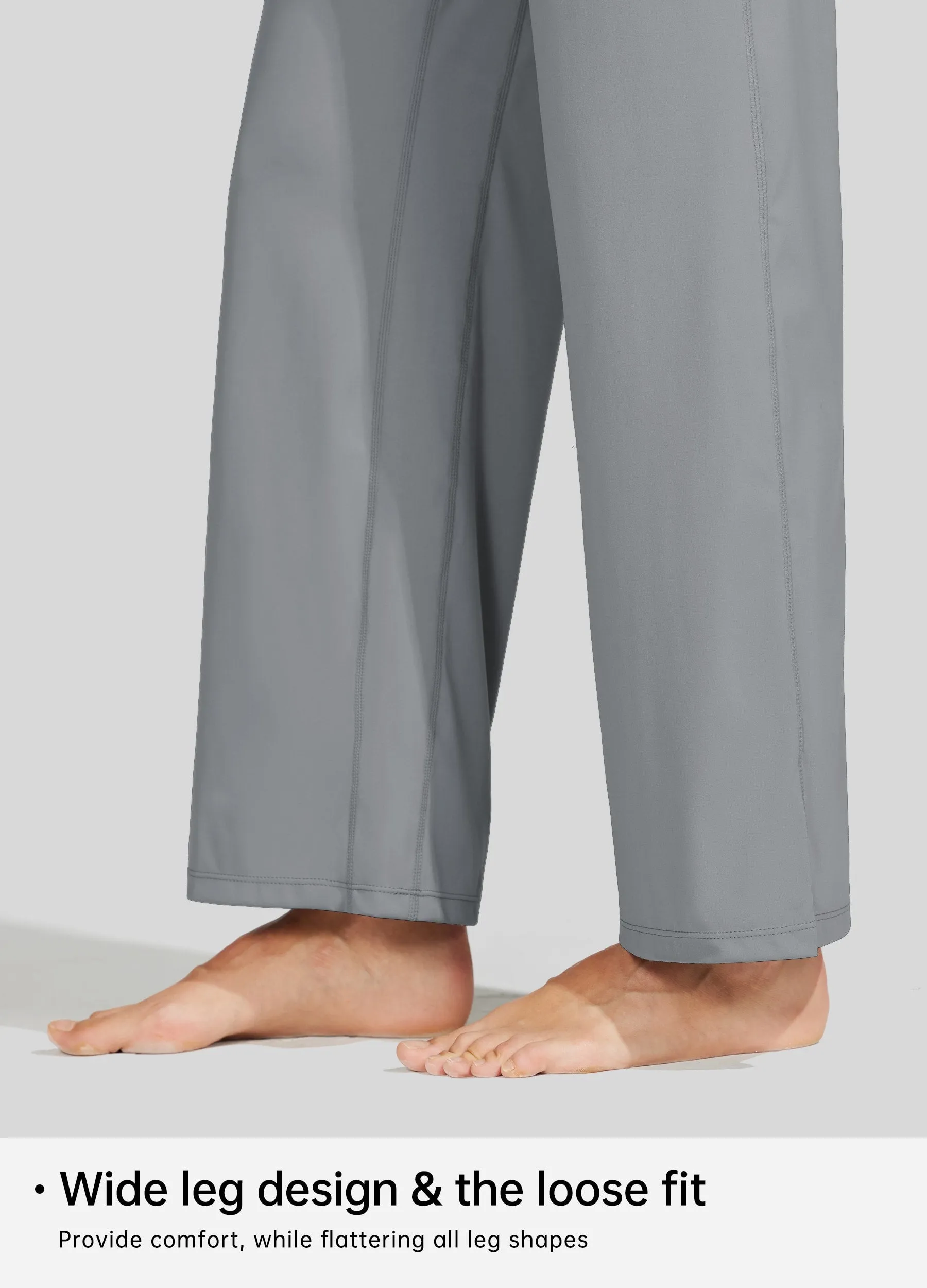 Women's Wide-Leg Yoga Pants 28 Inseam
