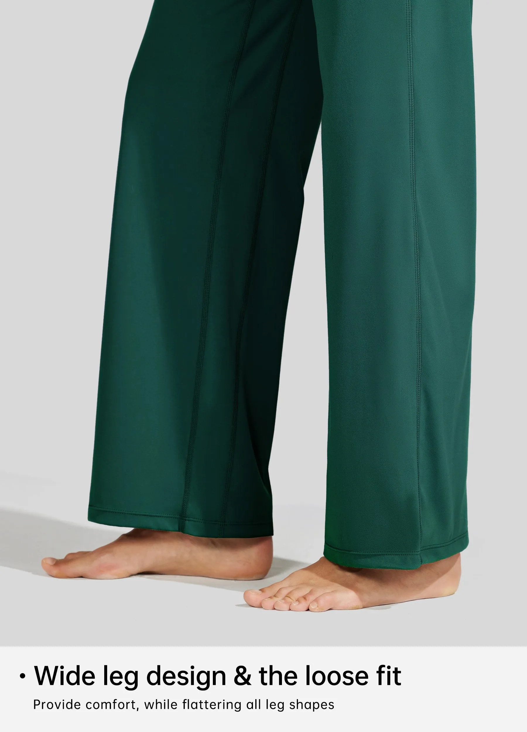 Women's Wide-Leg Yoga Pants 28 Inseam
