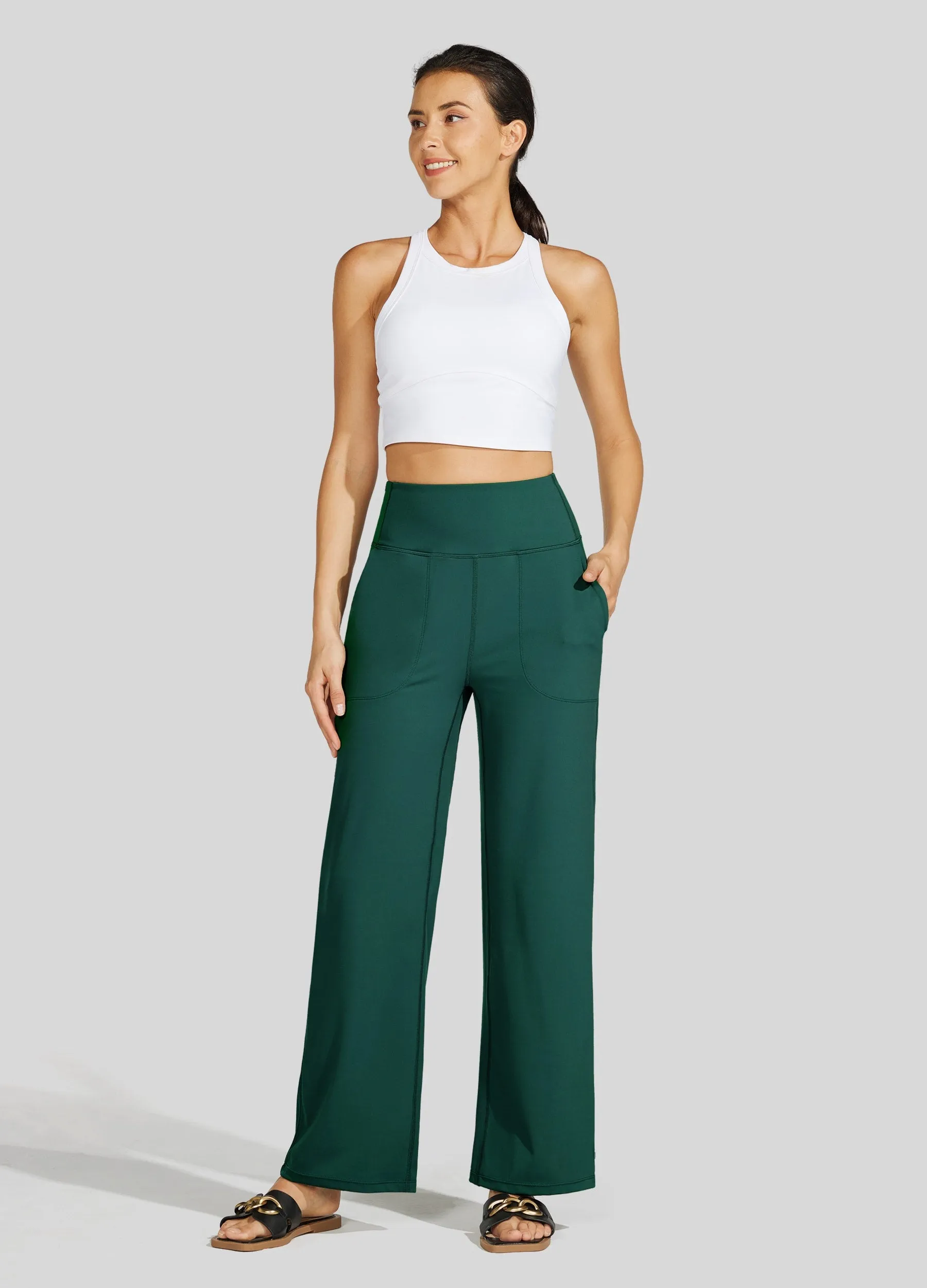 Women's Wide-Leg Yoga Pants 28 Inseam