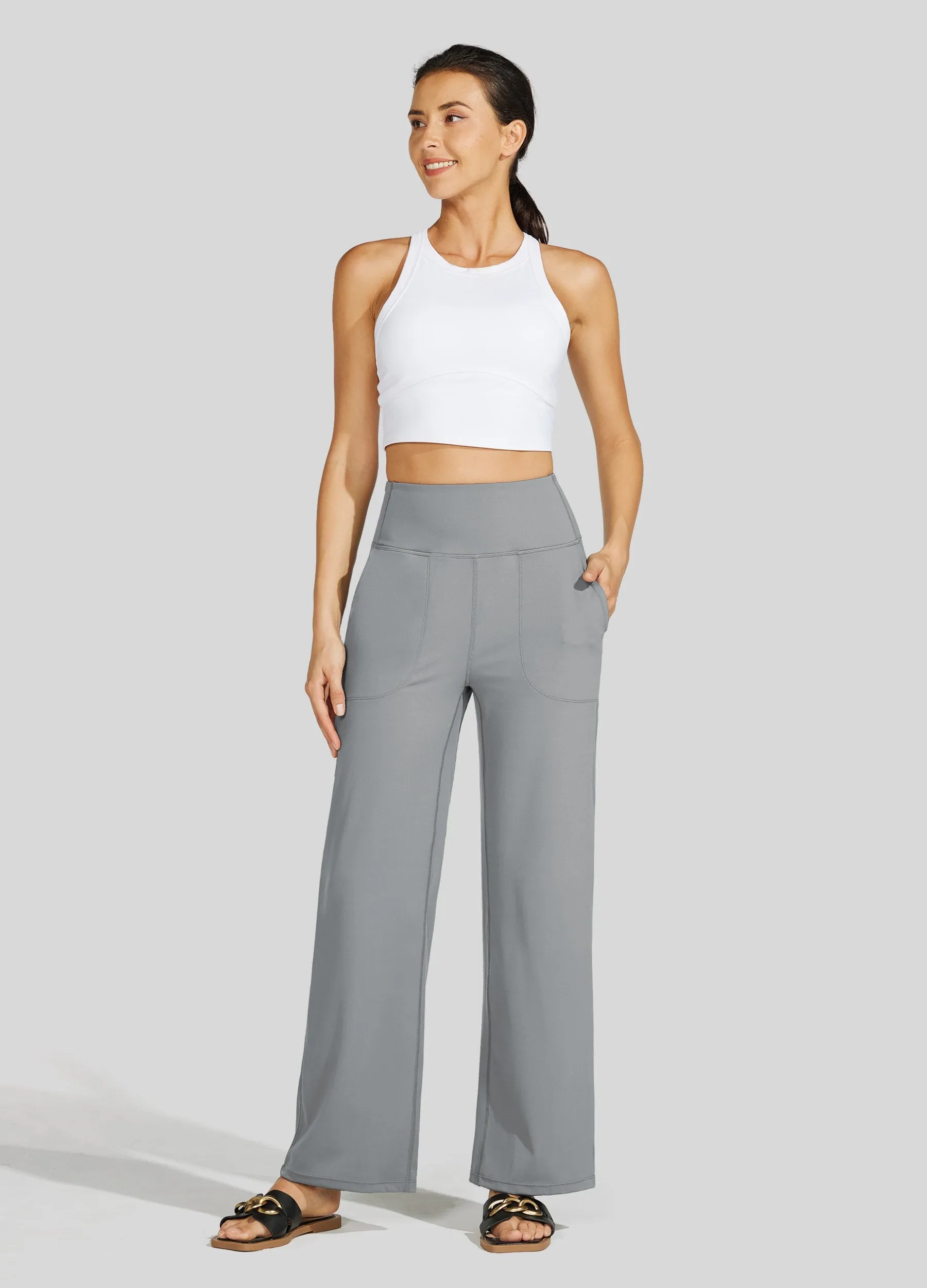 Women's Wide-Leg Yoga Pants 28 Inseam