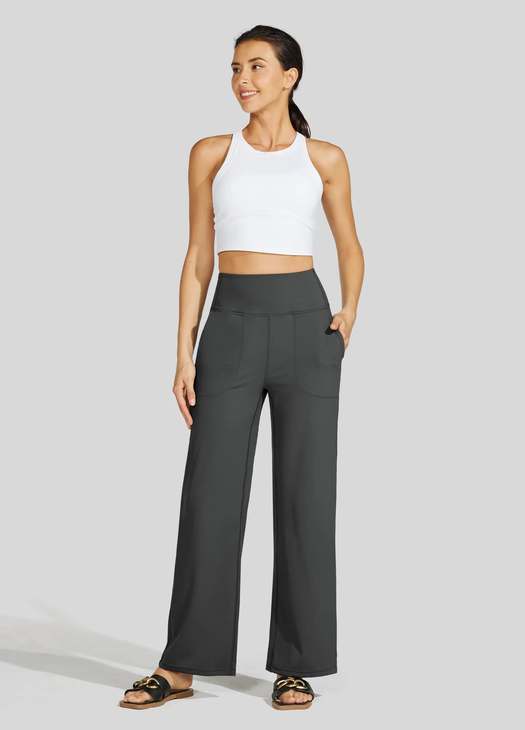 Women's Wide-Leg Yoga Pants 28 Inseam