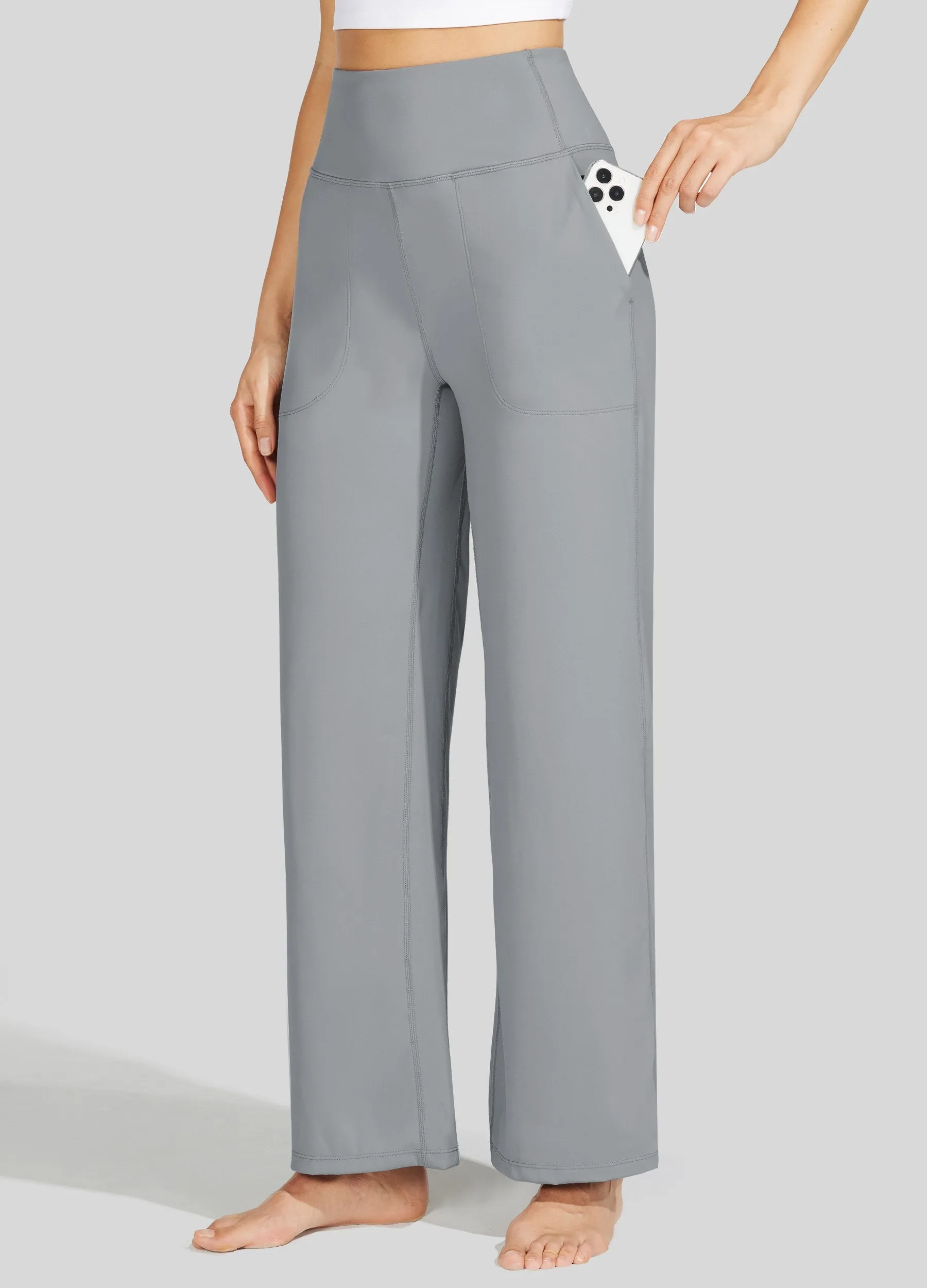 Women's Wide-Leg Yoga Pants 28 Inseam