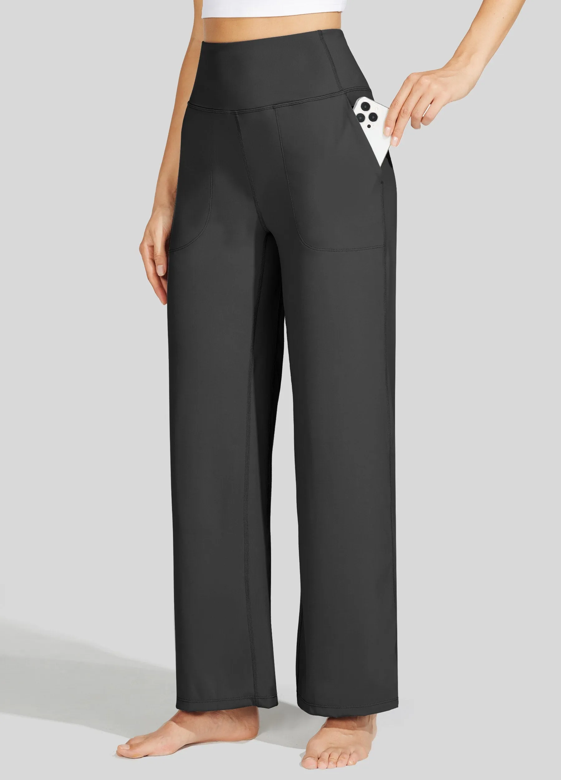 Women's Wide-Leg Yoga Pants 28 Inseam