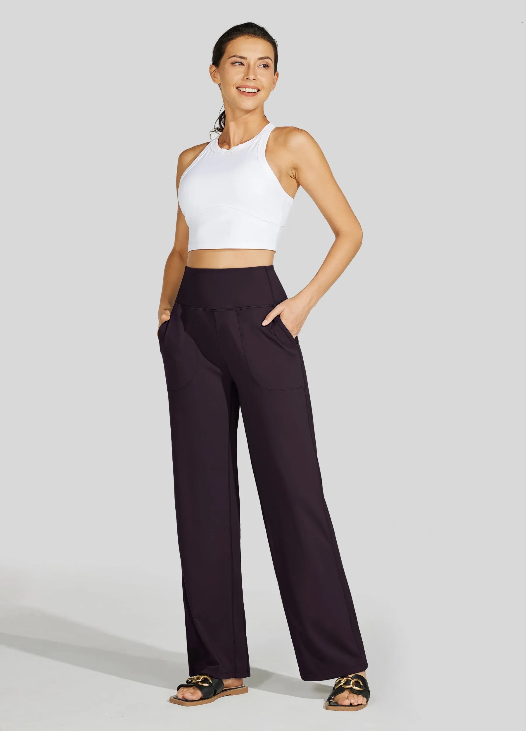 Women's Wide-Leg Yoga Pants 28 Inseam
